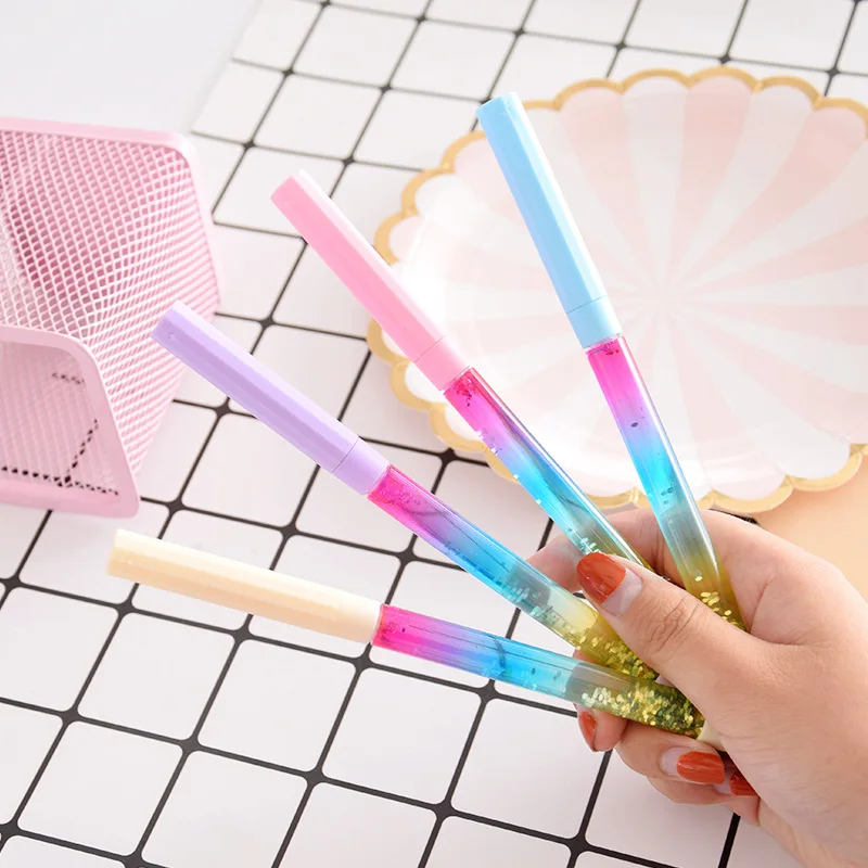 

Creative Magic Wand Pens Kawai Colored Crystal Gel Pen For School Kids Novelty Gift Cute Korean Stationery Office Supplies