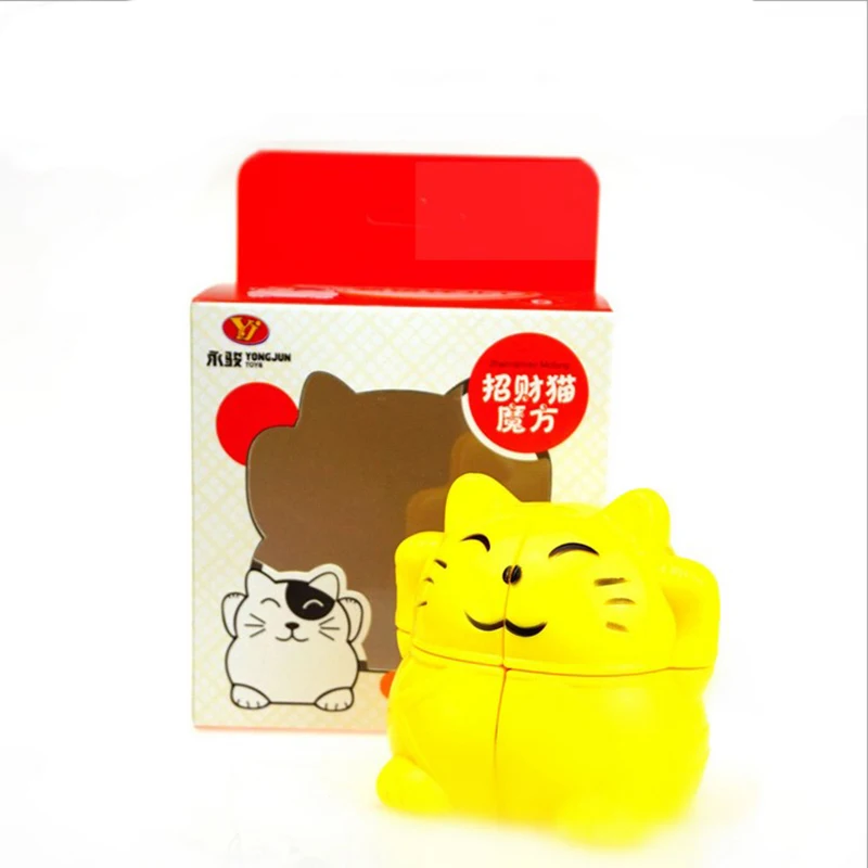 

YJ Zhaocai Cat Lucky Cat Speed Puzzle Magic Cube 2x2x2 Educational Toy Special Toys for Children cubo magico