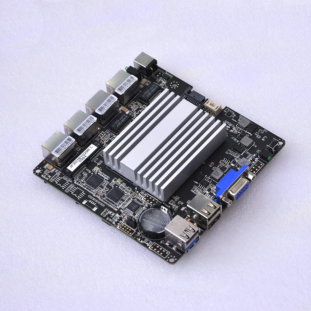 

Bay Trial Platform Quad Core j1900 and USB3.0 Fanless Mini ITX 4 LAN Ports Router Motherboard Q1900G4-M