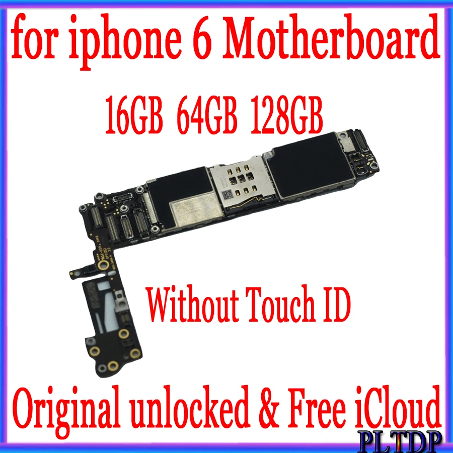 

100% Original unlocked for iphone 6 4.7inch Motherboard without Touch ID,with IOS System for iphone 6 Mainboard