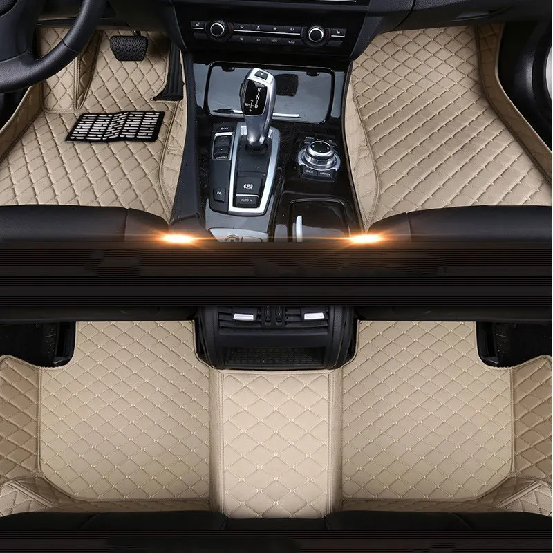 Автомобильный Коврик ковров Земле Коврики для Toyota land cruiser prado Reiz MARK X vios Tundra 2013 - Название цвета: beige