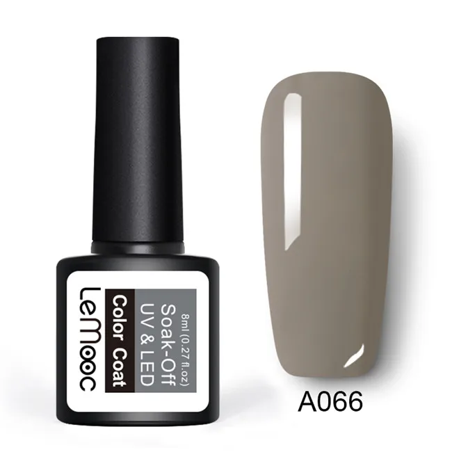 LEMOOC Гель-лак для ногтей 186 чистых цветов 8 мл отмачиваемый УФ-гель лак для ногтей косметика для дизайна ногтей маникюр ногтей Гель-лак - Цвет: A066