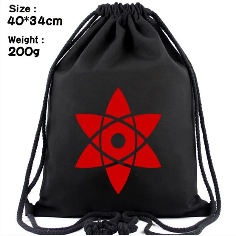 Аниме Наруто шнурок рюкзак печать холст сумки студенческая школьная сумка Neruto косплей аксессуар подарок A891 - Цвет: style 1