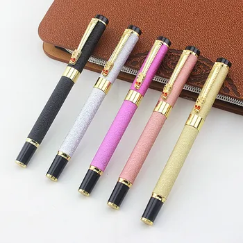 

luxurious High-end quality Sculpture Technology Chinese red Dragon golden Metal iraurita gift Fountain Pen