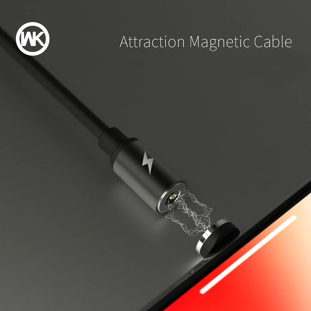 

WK Magnetic USB Cable for iPhone Lightning X XS Max 6 7 8 Plus Fast Charging Cable for iPhone 5 5S 5C SE Charger Cargador Cable