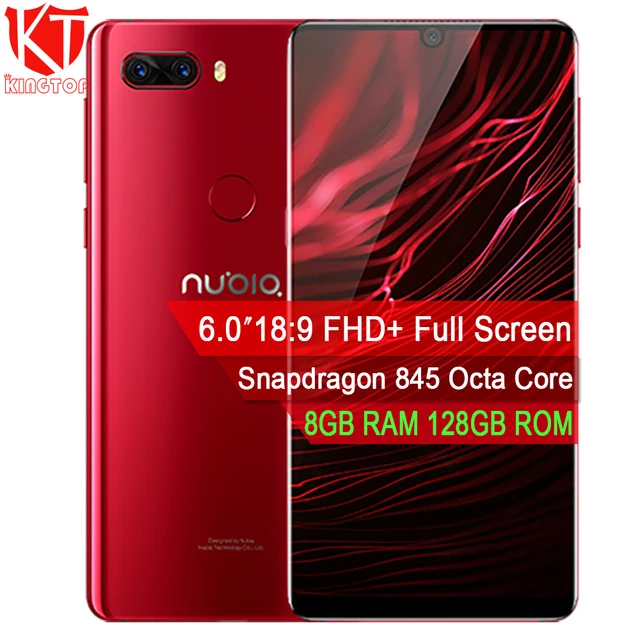 Best Offers Original ZTE Nubia Z18 Mobile Phone 6.0'' 8GB 128GB Snapdragon 845 Octa Core Dual Rear 16MP+20MP Camera Water drop Screen Phone