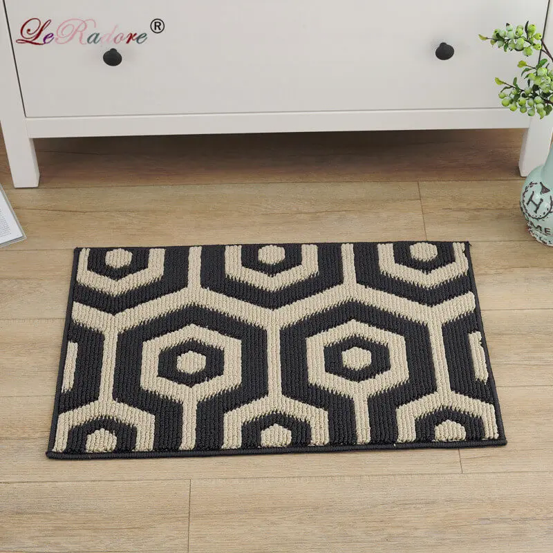 LeRadore Geometric Doormat Floor Mat Polypropylene Fiber Anti slip