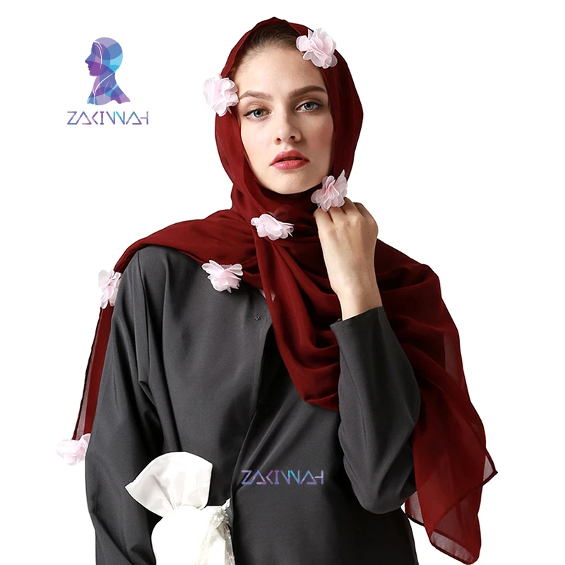 

Muslim hijab scarf new style brand scarf Flower hijab fashion Muslim scarf towel flower comfortable scarf