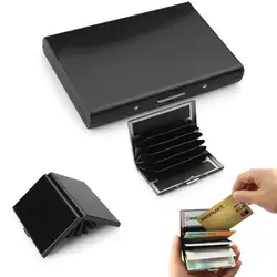 Черный металлический RFID блокирующий кошелек анти-сканирующий Бесконтактный держатель для кредитных карт банк карта защитный чехол