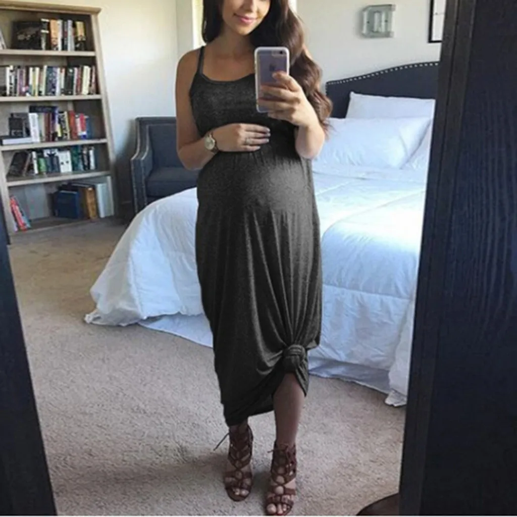 

Women Maternity Sleeveless Holiday Dress Sundress Pregnancy Dress Ropa Premama Embarazadas Hamile Elbise Femme Enceinte