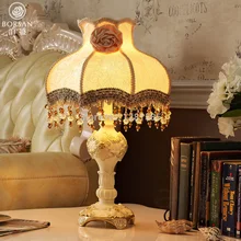 Модные Роскошные Настольные лампы для спальни диммер прочный 110v 220v W1"* H21" прикроватная настольная лампа высокого качества abajur