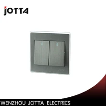 Luxury Wall Switch Panel, Light Switch 2 Gang 2 Way Push Button LED Indicator 16A,110~250V, 220V цена Luxury Wall Switch Panel, Light Switch 2 Gang 2 Way Push Button LED Indicator 16A,110~250V, 220V цены онлайн