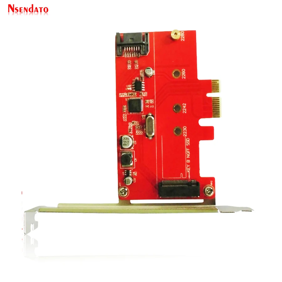 PCI E Express 2 0 до NGFF M.2 B Key SSD SATA III 3 к Sata комбинированный адаптер карты конвертер ASM1061|pci