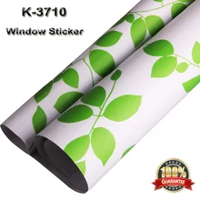 Зеленый leavies Оконные плёнки 1.22 м x 5 м Водонепроницаемый конфиденциальности Матовый двери офиса дома Спальня Ванная комната окна Стекло стикер Плёнки