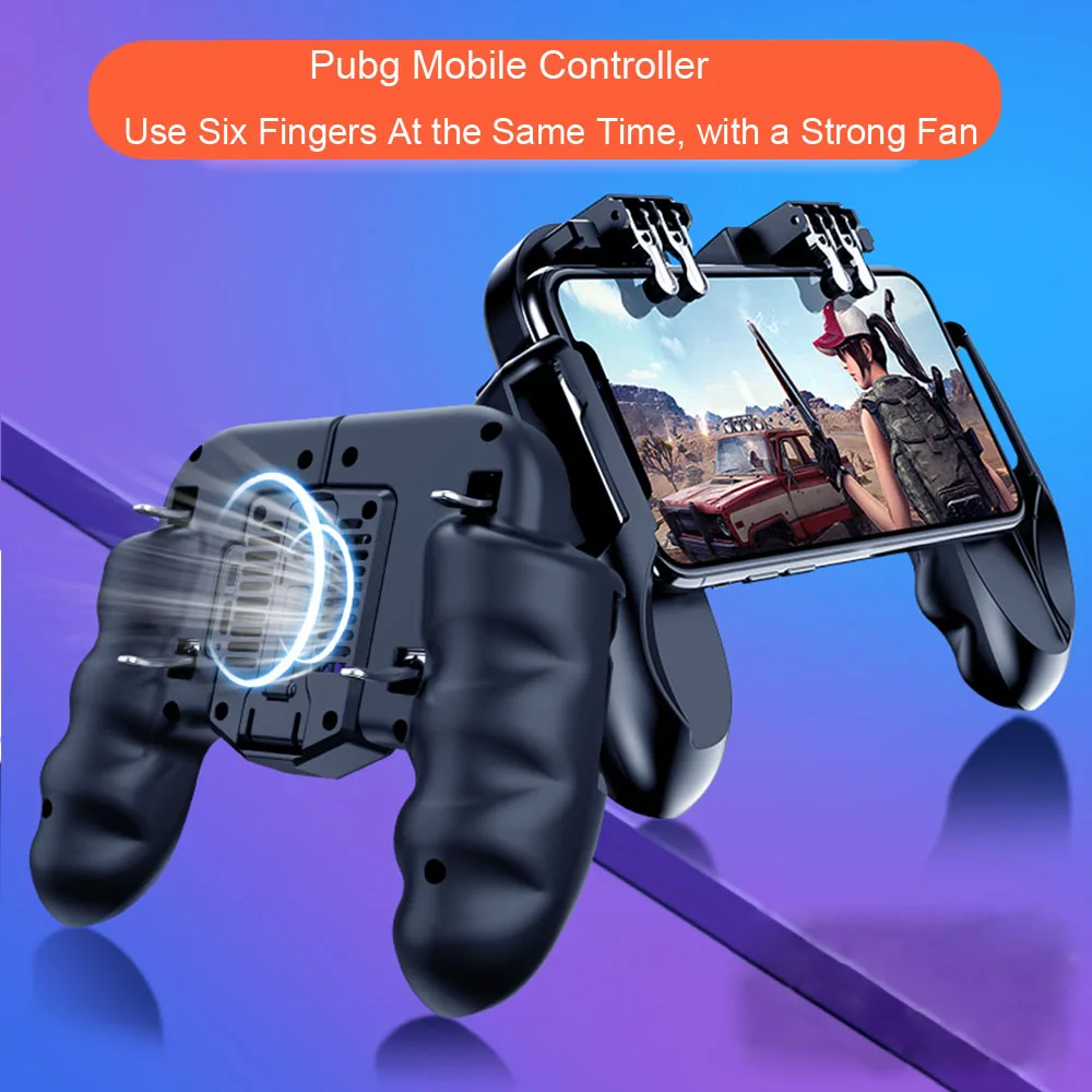 

H9 Pubg Controller Gamepad Joystick Pubg Mobile Trigger L1R1 Shooter Joystick Game Pad Phone Holder with Cooler Fans