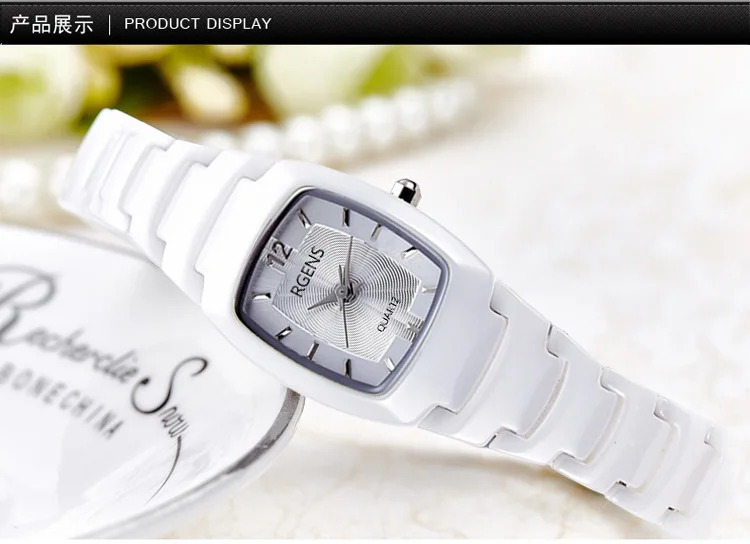 Модные женские Керамические Наручные часы Кварцевые водонепроницаемые женские часы Новые повседневные женские часы - Цвет: women white
