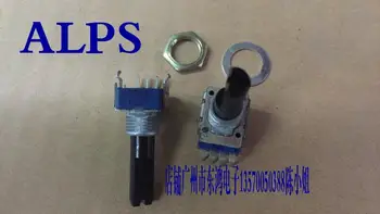

2PCS/LOT ALPS RK11 potentiometer, vertical B503K belt, midpoint 23mm package thread, 23 half shaft