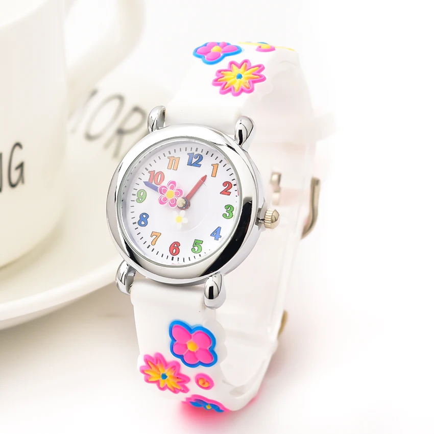 

Hot Sell 3D Butterfly and Flower kids Watch Silicone Band Quartz Watches Children's Boy's Girl's Watches 100pcs/lot