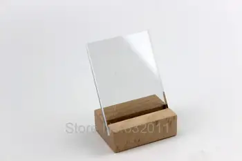 

10pcs 75*55mm Slope Label Holder Frame Wooden Table Price Talker Name Card Tag Holder Frame Oblique Plane Desk Sign Display Rack