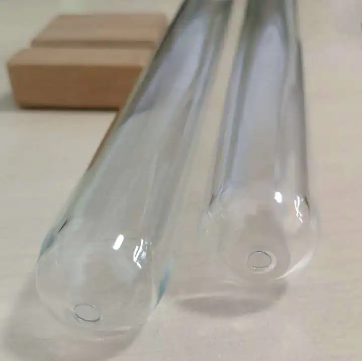 10 шт./лот 30*300 мм с круглым дном прозрачные стеклянные пробирки с 5 мм отверстием в нижней части для школьной/лабораторной стеклянной посуды
