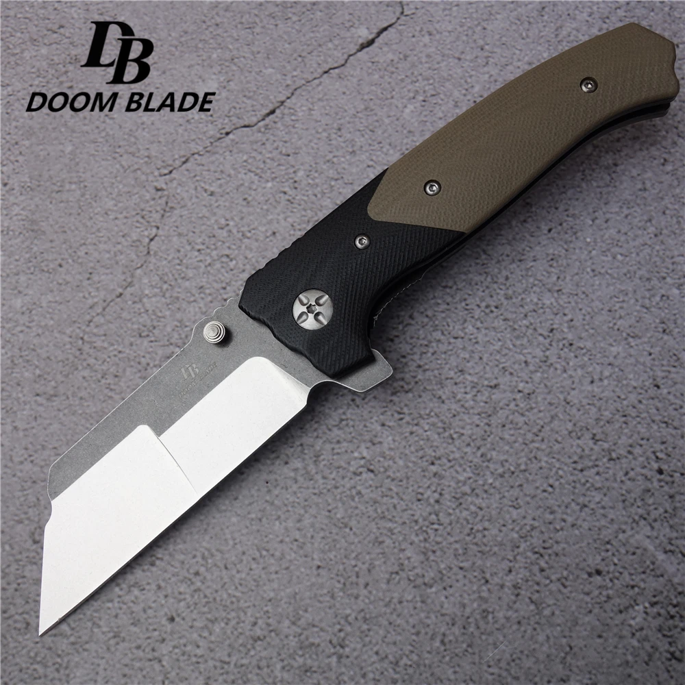 

60-61HRC D2 outdoor survival knife, camping, hiking, fishing, barbecue portable pocket folding knife, hunting knife