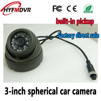 

Factory straight hair 3-inch gray metal hemispherical car camera SONY CCD600tvl hd pixel built-in pickup model 4CH MDVR monitor