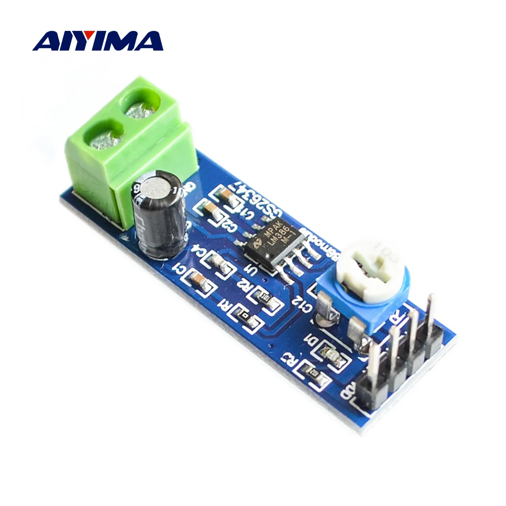 AIYIMA LM386 аудио усилитель модуль 200 увеличение времени 5 В-12 в DIY Amp моно мощности