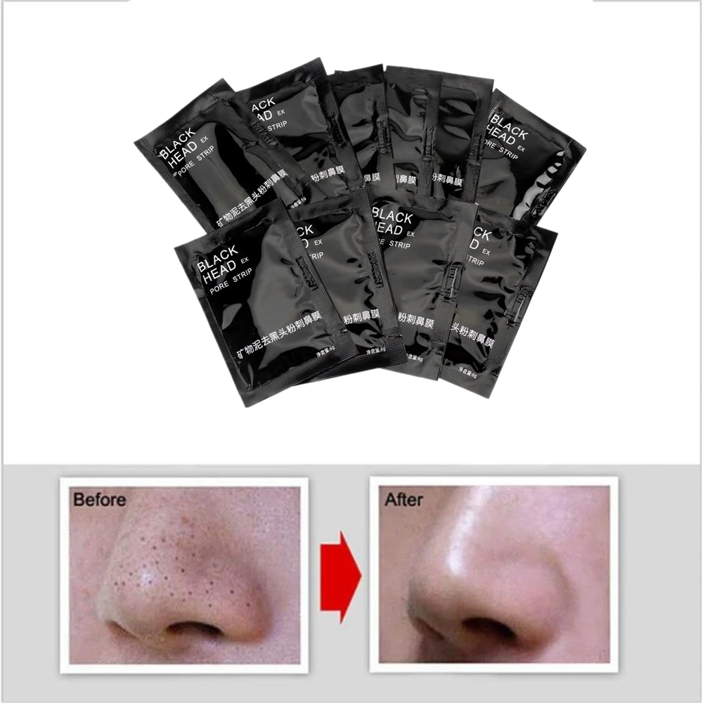

1Pc Bamboo charcoal Mud Blackhead Cleaner Sheet Black Spot Remover Deep Cleansing Pore Contraction Purifying Mask Skin whitening