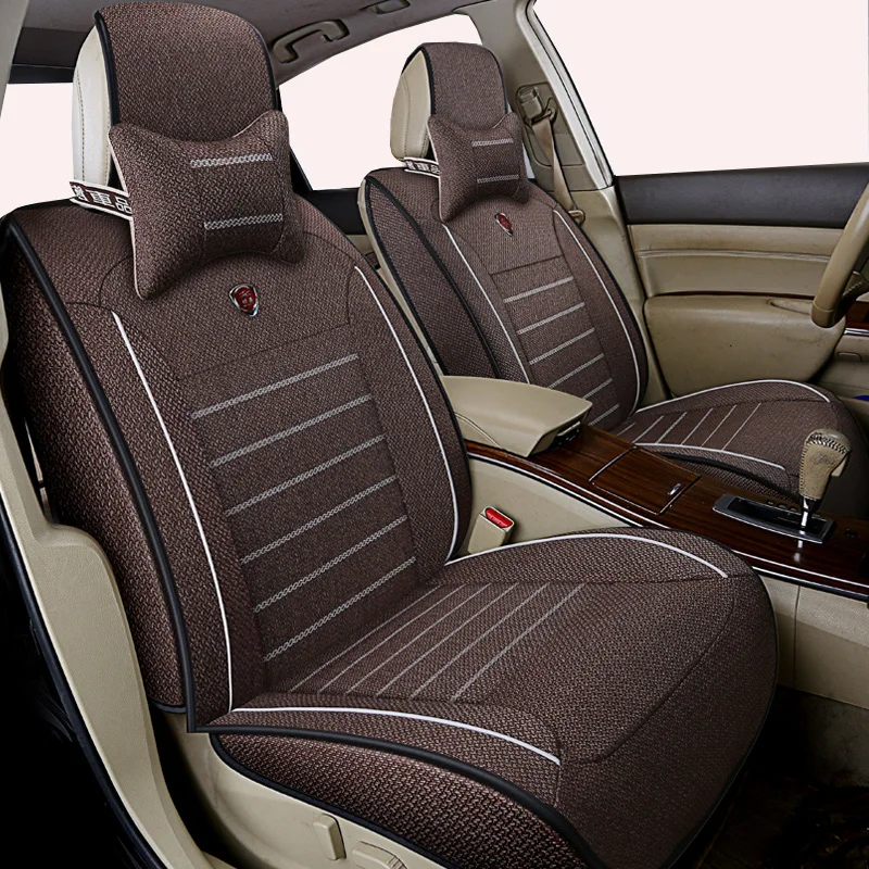 Высококачественный льняной универсальный чехол для автомобильных сидений для Prado 120 lifan x60 lancer x chevrolet, автомобильные аксессуары для Toyota styling