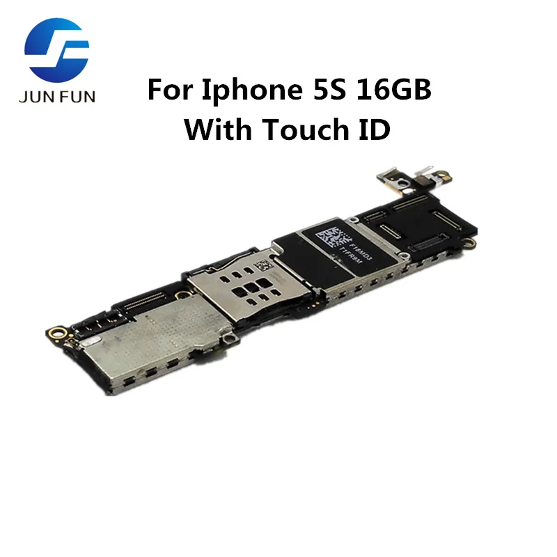 

JUN FUN Full Working Unlocked For Iphone 5S 16GB with Touch ID Motherboard Mainboard Logic Mother Board MB Plate