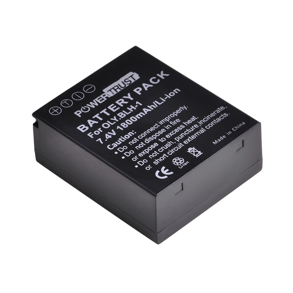 PowerTrust BLH-1 BLH1 BLH 1 батарея и светодиодный USB зарядка для Olympus E-M1 Mark II батареи для камеры