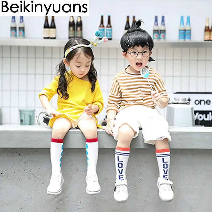 Носки для девочек Meias Infantil Гольфы малышей Детские носки в Вертикальную