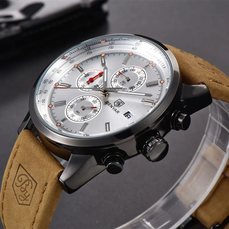  BENYAR 2018 Fashion Men's Watches Brand Luxury Military Chronograph Waterproof Quartz Watch Clock R