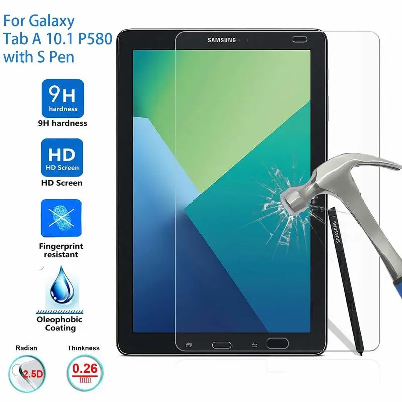 Tab A A6 10,1 SM-P580 SM-T580 закаленное Стекло для samsung Tab 10,1 P580 P585 T580 T585 Экран протектор Tablet фильм гвардии