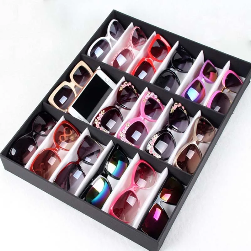 High Quality Glasses Storage Box 18 Grid Storage Tools Sunglasses
