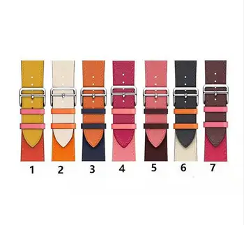 

50pcs Fashion Quality Leather Band For Apple Watch 40mm 44mm Series4 For iWatch Series 1&2&3 38mm 42mm Replacement Leather Strap