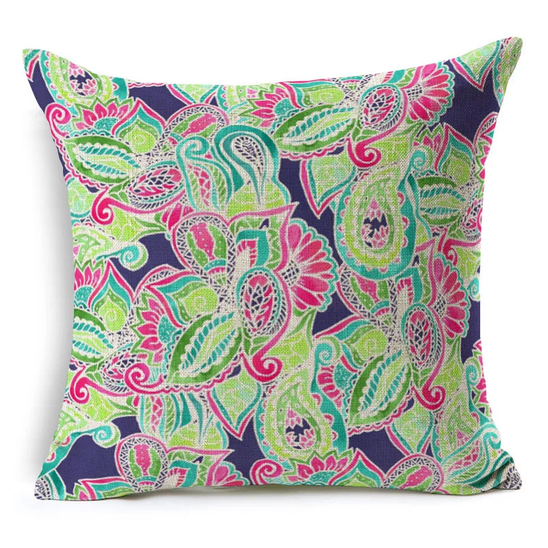 الهندي ماندالا نمط ساحة القطن الكتان غطاء وسادة وسادة مكتب سيارة صوفا رمي سادة القضية ديكور المنزل