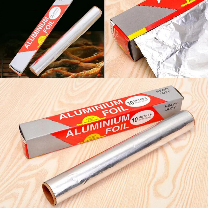 30CM X10M Barbecue Grill Aluminum Foil Kitchen Oven Catering Tin BBQ