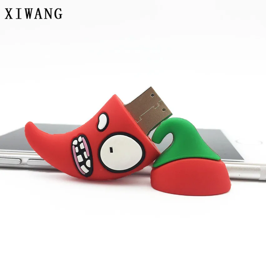 Cartoon Vegetables Pepper USB Flash Drive usb 2.0 8GB 16GB pendrive 32GB 64GB 128gb USB Stick Creative Pen Drive Free Shipping