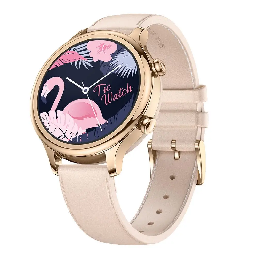 [] Global Ticwatch C2 Android носить NFC Google Pay gps Смарт часы IP68 Водонепроницаемый AMOLED smartwatchs для мужчин и женщин - Цвет: rose gold