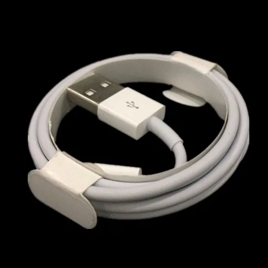 100 шт./лот белый 1 м 3 фута OD3.0 144 Плетеный цельный 8pin к USB зарядному кабелю для iPhone7 6 6s