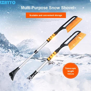 

1Pcs Portable ABS Telescoping Car Vehicle Ice Scraper Removal Snowbrush Winter Snow Mud Shovel Brush Handle up to 76 - 102cm