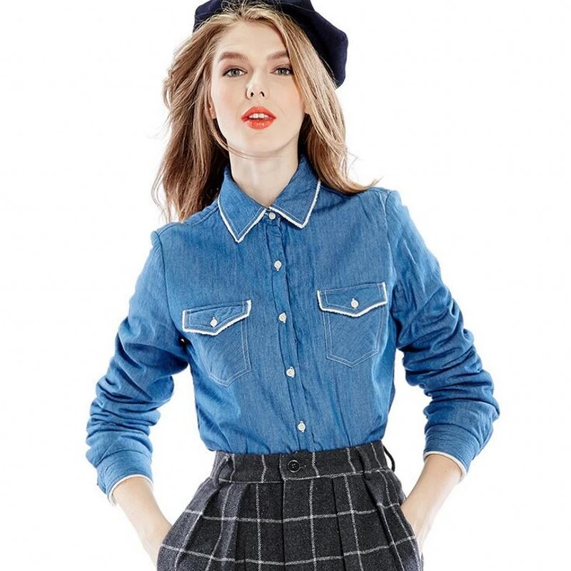 invierno mujeres blusas manga larga chica gruesa alta calidad denim más diseñador de moda ropa/cs024|blouse long|women blouseswoman design - AliExpress