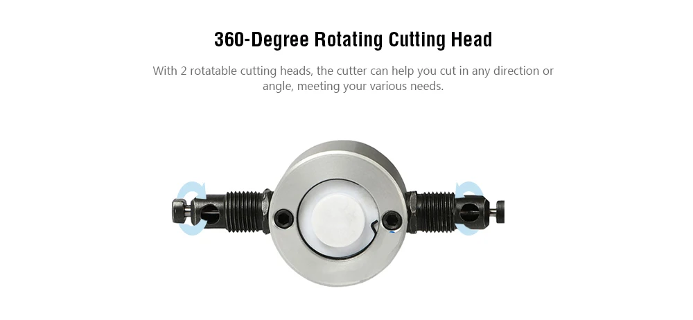 PEGASI Professional Double Head Metal Plate Cutter Drill Accessory 360 Degree Rotating Cutting Sheet Tool Parts With Iron Box