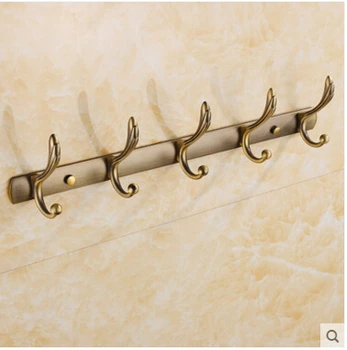 

Antique 5 Robe Hooks,Clothes Hook,Towel hanger, brass Construction ,Bathroom Hardware,kitchen hook bathroom accessories