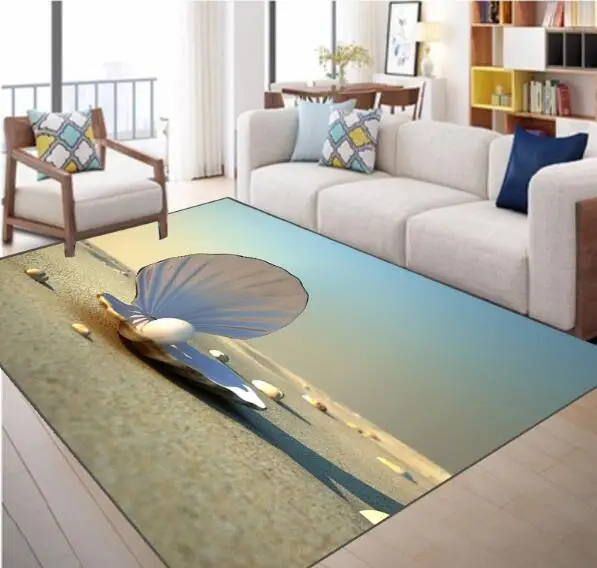

Seashells, Starfish Beach, Beach Scenic Carpet, Living Room, Bedside Sofa, Tea Table, Door mattress free shipping