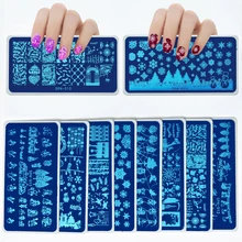 2019 נירוסטה נייל Stamping צלחות סטמפר מגרד נייל תבנית אופנה דפוסי DIY נייל פלייט תמונת סטנסיל(China)