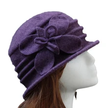 BINGYUANHAOXUAN женские шапки из чистой шерсти шапка зимняя для женщин Повседневная Цветочная Горячая Женская Осенняя мягкая девочка милая Fedoras