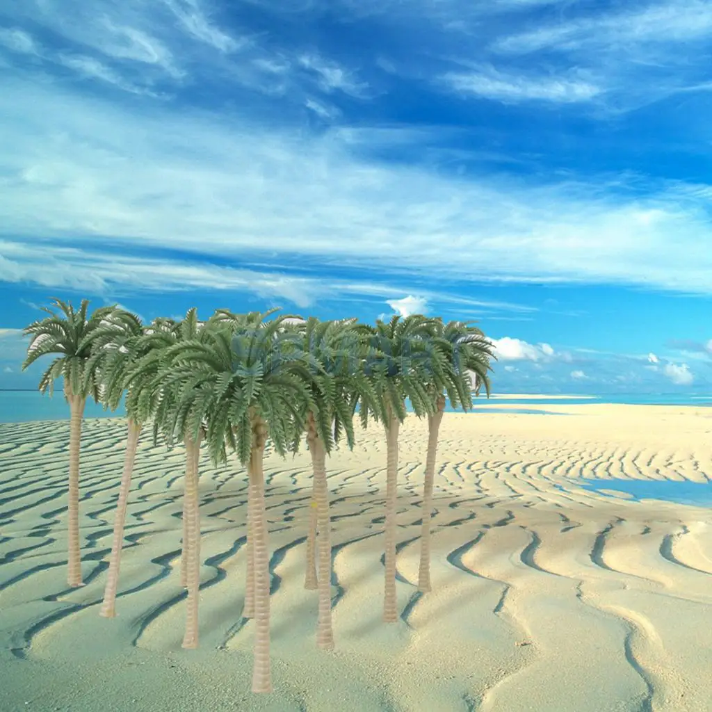 10 шт. зеленая модель кокосовых пальм 1/100 11 см 1/75 13 1/65 16 см|model trees|tree modelmodel palm tree |