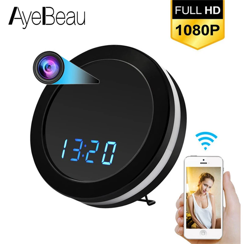 

Secret Micro Video Small Table Clock With Mini Camera Cam Wifi Motion Sensor Night Vision HD 1080p Wi-Fi IP Camcorder Wi Fi DV